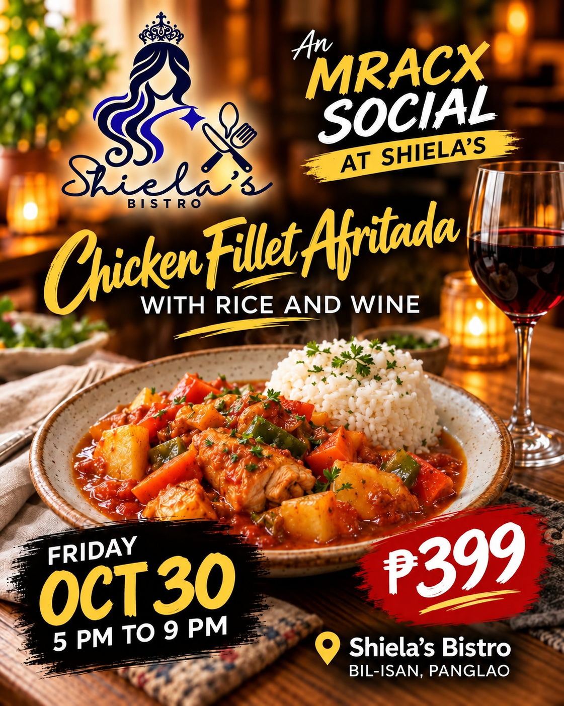 MRACX Social: Chicken Fillet Afritada flyer
